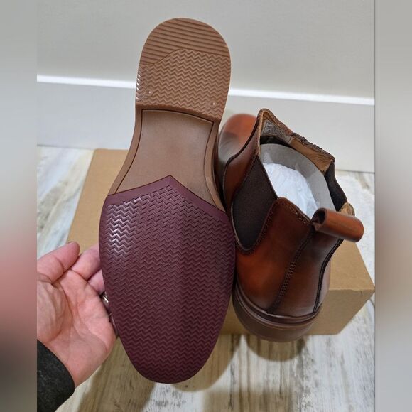 ArcBrothers men's Chelsea Ankle boots in a brown leather Size 9.5 New - Picture 6 of 8